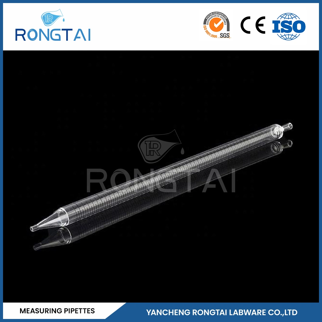 Rongtai Chemical Lab Equipment Manufacturers Glass Volumetric Pipette Chine 50 Pipette graduée ml