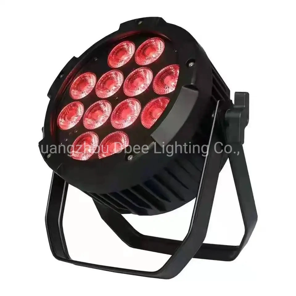 LED سداسي الشكل ومقاوم للماء في الخارج، 12×18 واط، RGBWA+UV 6×1، مسطح، IP65 إضاءة DJ Stage LED الخارجي RGBWA+UV 6 في 1 إضاءة المرحلة من خلال مصباح LED الخاص بوحدة التحكم عن بُعد في DMX WiFi