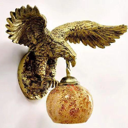 Luxo leve e decoração simples em vidro de resina tradicional Eagle Handicraft