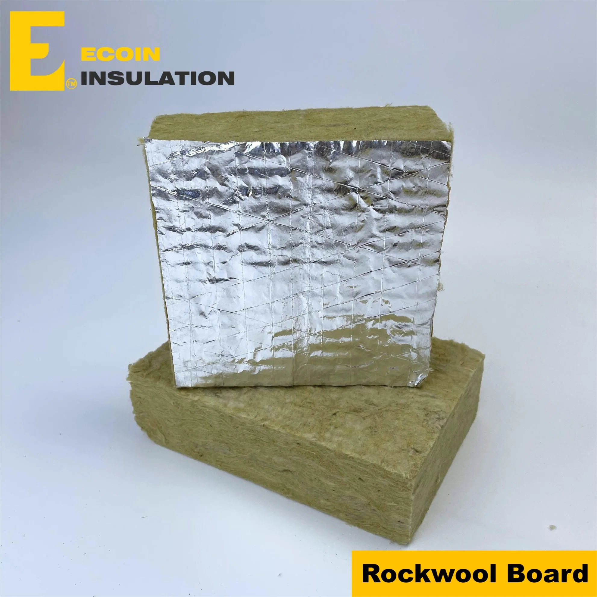 60kg M3 Density Curtain Wall Roof Thermal Insulation Mineral Stone Wool Sheet Board Slab Panel Isolamento