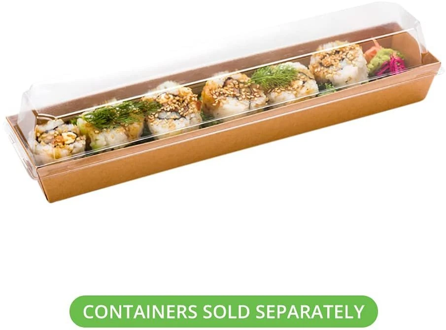 Custom biodegradables desechables de papel grado alimenticio sushi comida para llevar Lunch Box