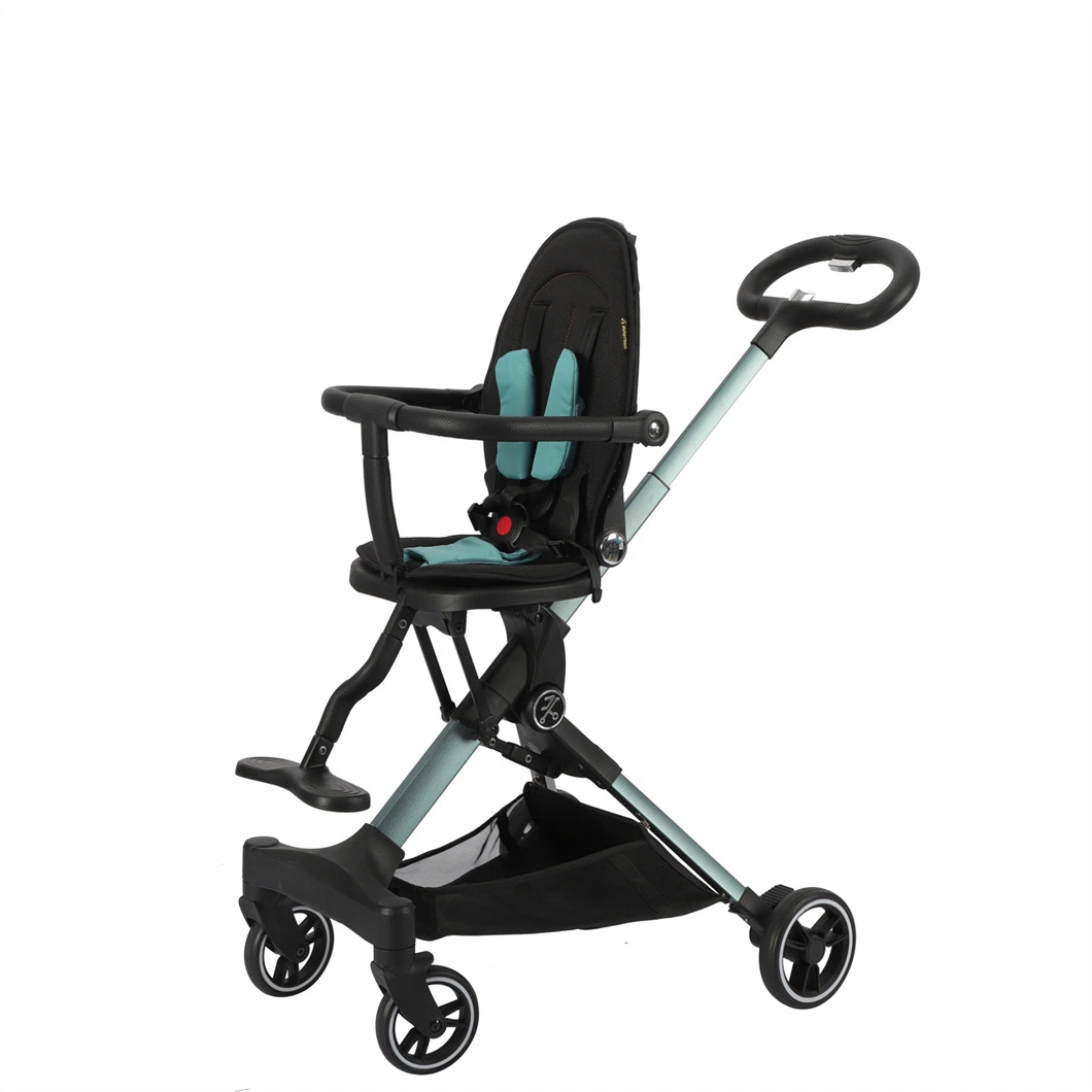 Portable Rotating Stroller Folding Adjustable Two-Way Toy Trolley