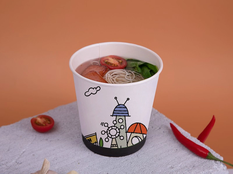 Copa de sopa de Takeaway ecológica 12oz a base de agua