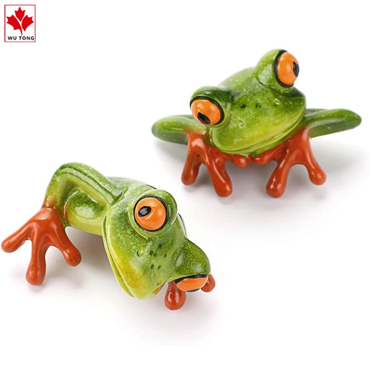 Creativo de resina artesanal en 3D de figurillas de ranas