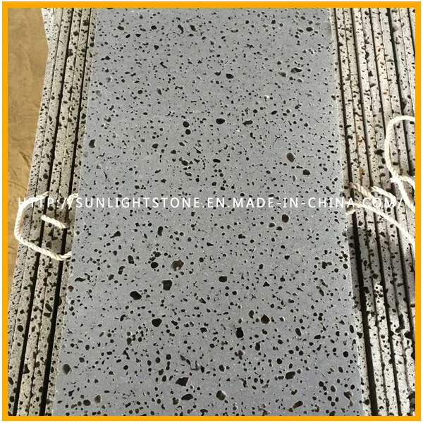 Natural Honed Hainan Black Basalt Tiles for Flooring and Wall