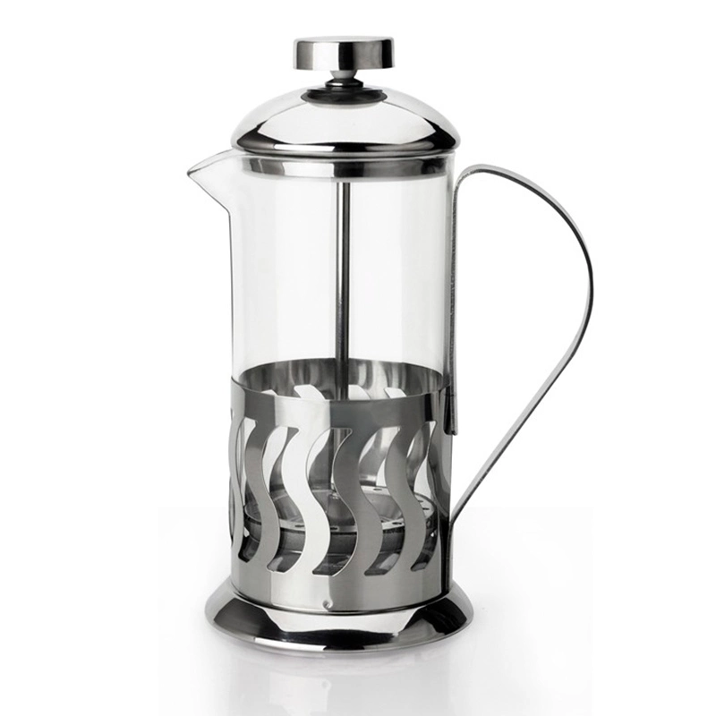 Stylish Design Glass Tea Pot Coffee Maker French Pressing