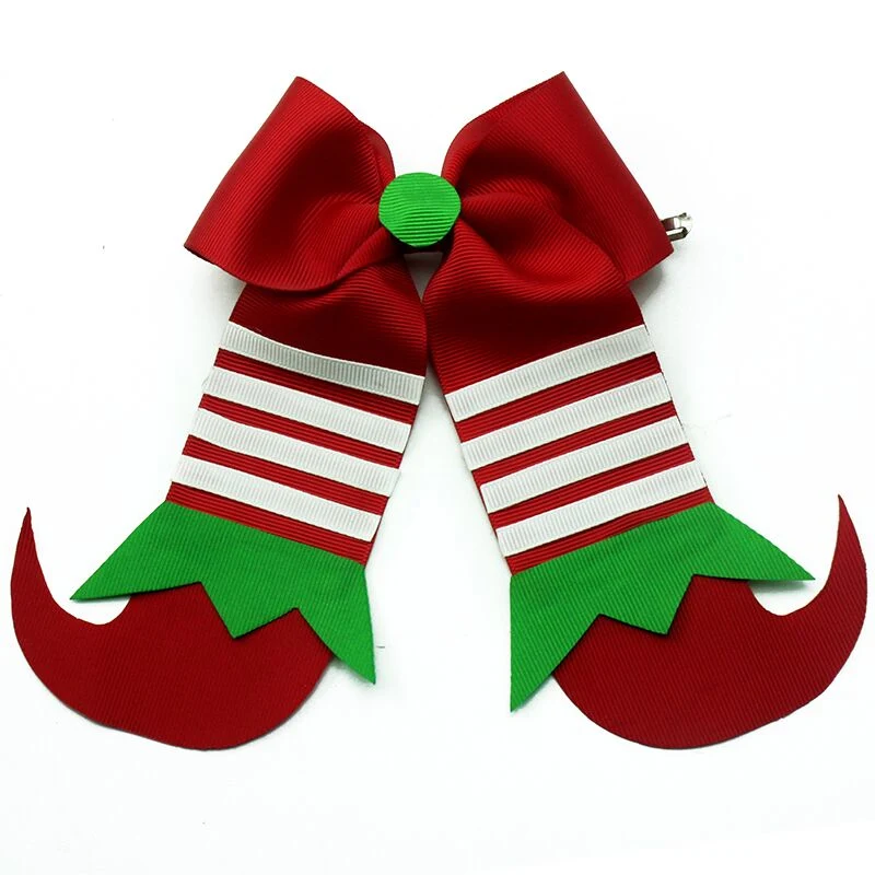 Christmas Style Girl Boutique Hair Accessories Bow Girls Matching Clothes Atmospheric Bow Hair Accessories