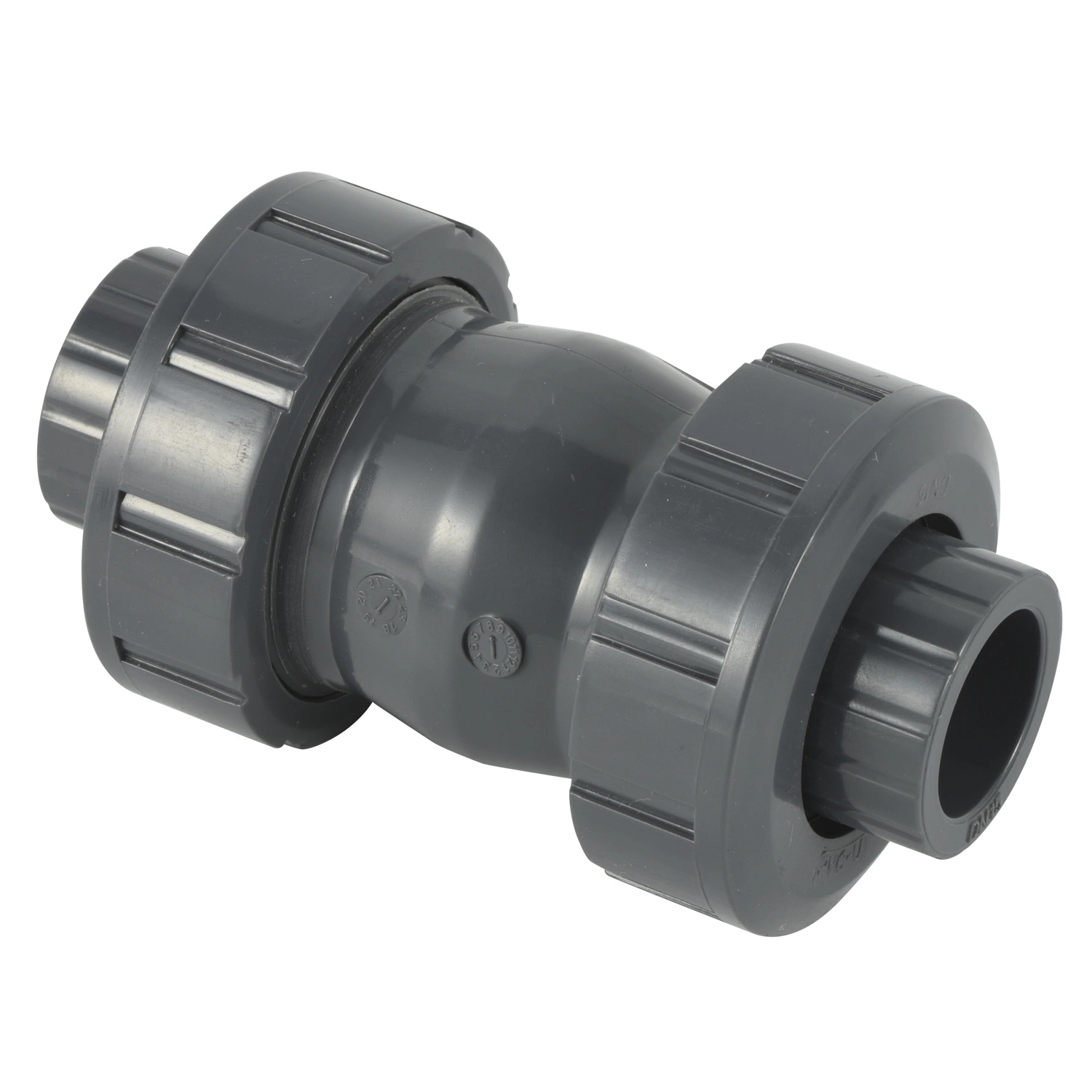 China DIN/ANSI/JIS Unique Design CPVC Plastic Double Union Check Valve