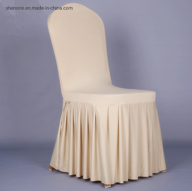 Shenone Hotel Banquet Plain and Ordinary Dyed Jacquard Pattern Chair Cover