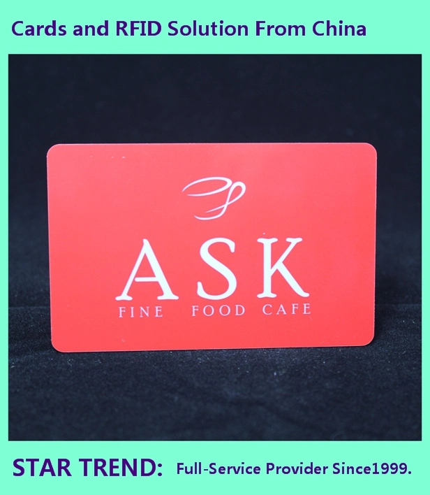 El PVC/PET/Tarjeta de papel, Smart Card, tarjeta RFID etiquetas RFID de NFC, utilizada como tarjeta de miembro/Business Card/Tarjeta de regalo/tarjeta de prepago o Tarjeta de cajero automático/tarjeta magnética y tarjeta de fidelidad.