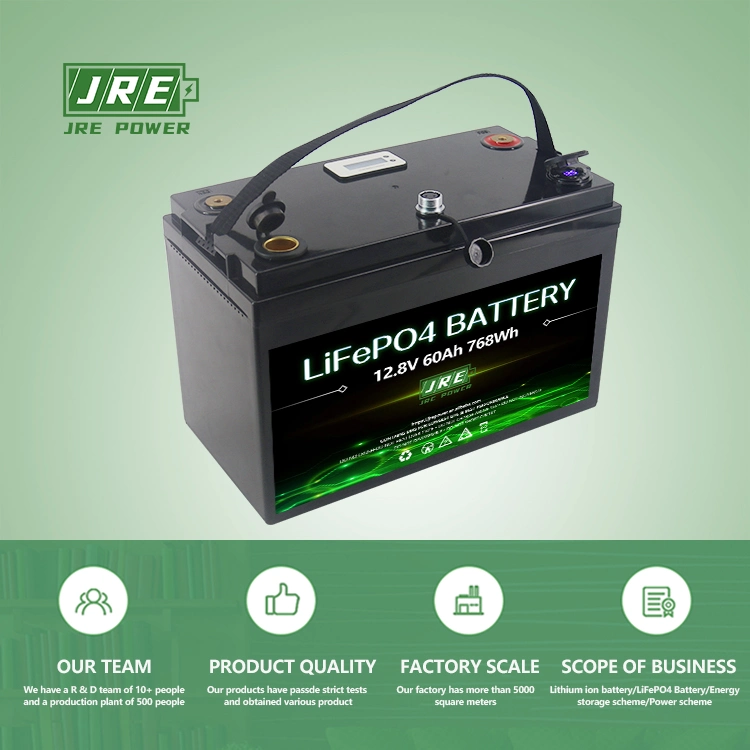 12 Volt Deep Cycle LiFePO4 Battery 12V 60ah Lithium Ion Battery for Electric Boat