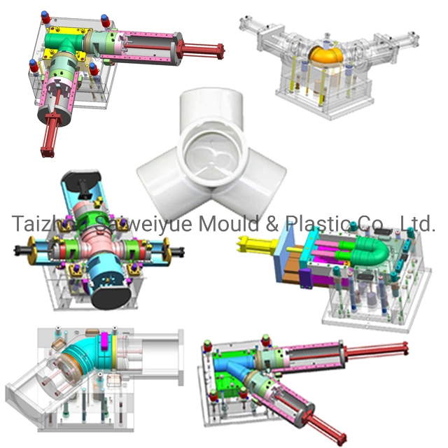 تركيب PVC بموصّل المرفق Mold 45 قالب حقن الأنابيب البلاستيكية قالب