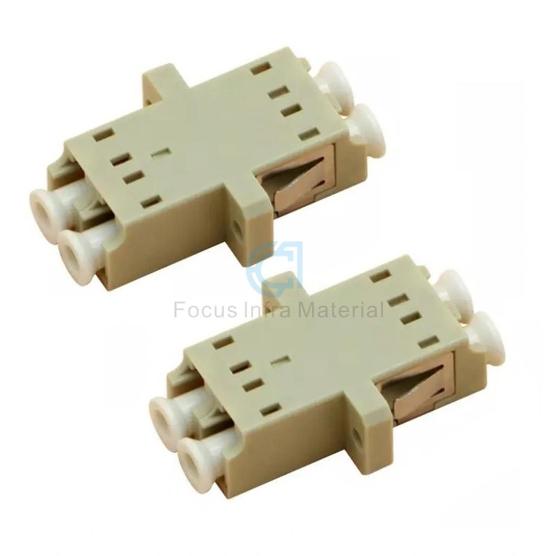 LC PC Multi Mode Duplex Fiber Optic No Ear with Flange Connector Adapter Telecomnunication Accessories