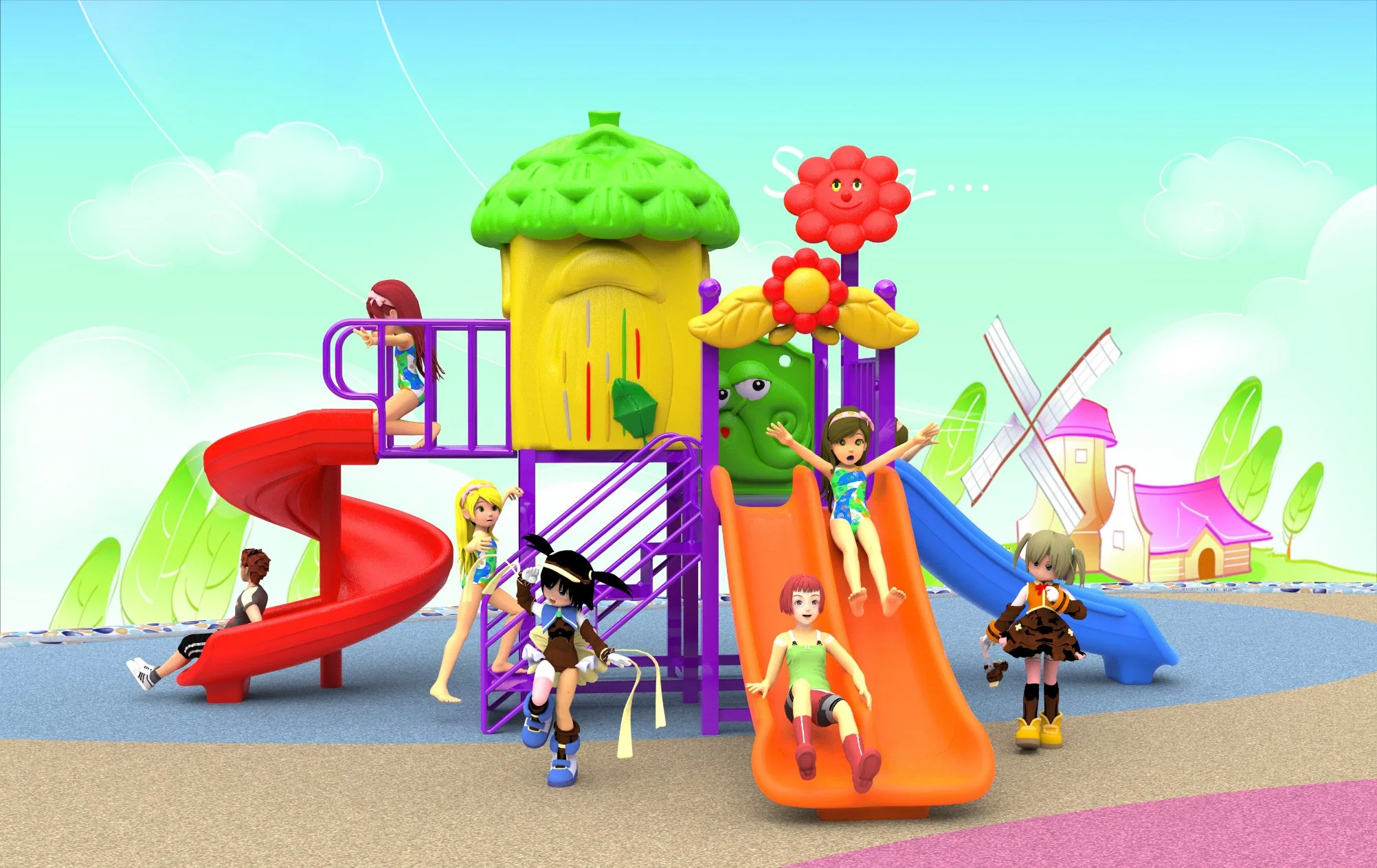 LLDPE Raw Material Children Outdoor Playground