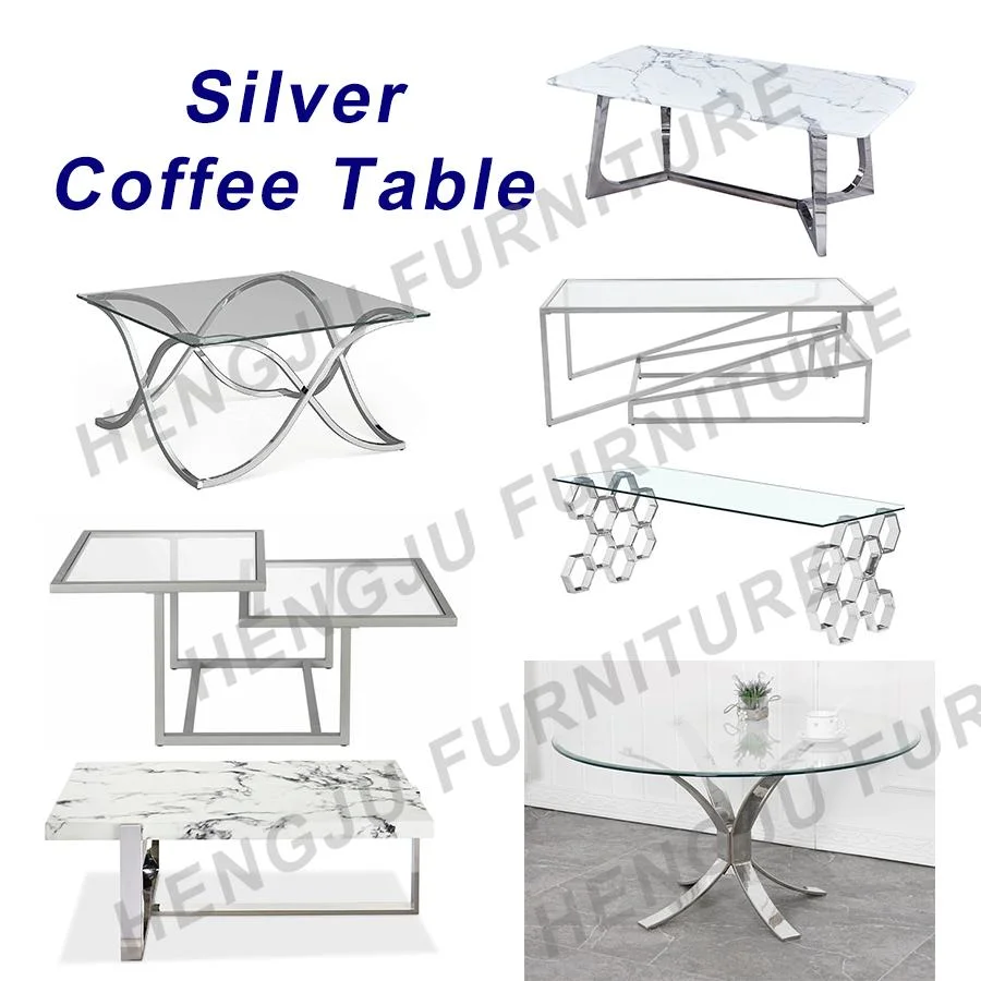 Stainless Steel Smart Living Room Center Coffee Table Set Indoor Furniture Manufacture Mirrored Metal High quality/High cost performance  China Modern