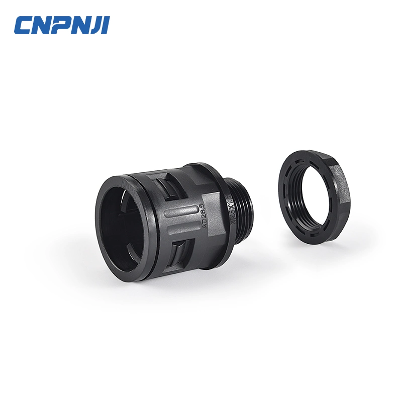 PA PP Type Flexible Conduit Adapter Pipe Fittings M32 Nylon Plastic Flexible Conduit Fitting for Ad28.5 Conduit