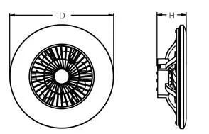 High quality/High cost performance  Tuya Control Modern Smart LED Ceiling Fan with Light