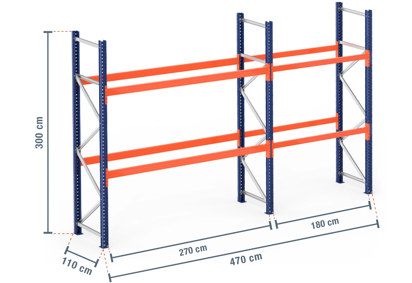 Industrage Warehouse Rack Storage Rack Heavy Duty Pallet Rack