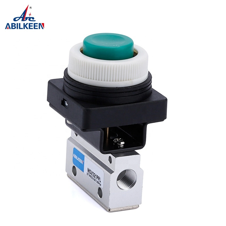 Factory Price MOV Series 3/2 Way Aluminum Alloy Distinctive MOV321r Manually Mechanical Pneumatic Valve