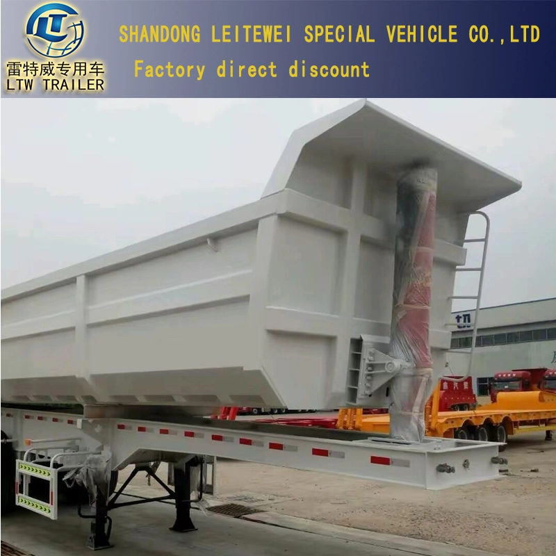 China 3 Achse Hydraulic Lift Side Dump Draw Bar Seite Landwirtschaft Kipper Traktor Anhänger Dump Trailer