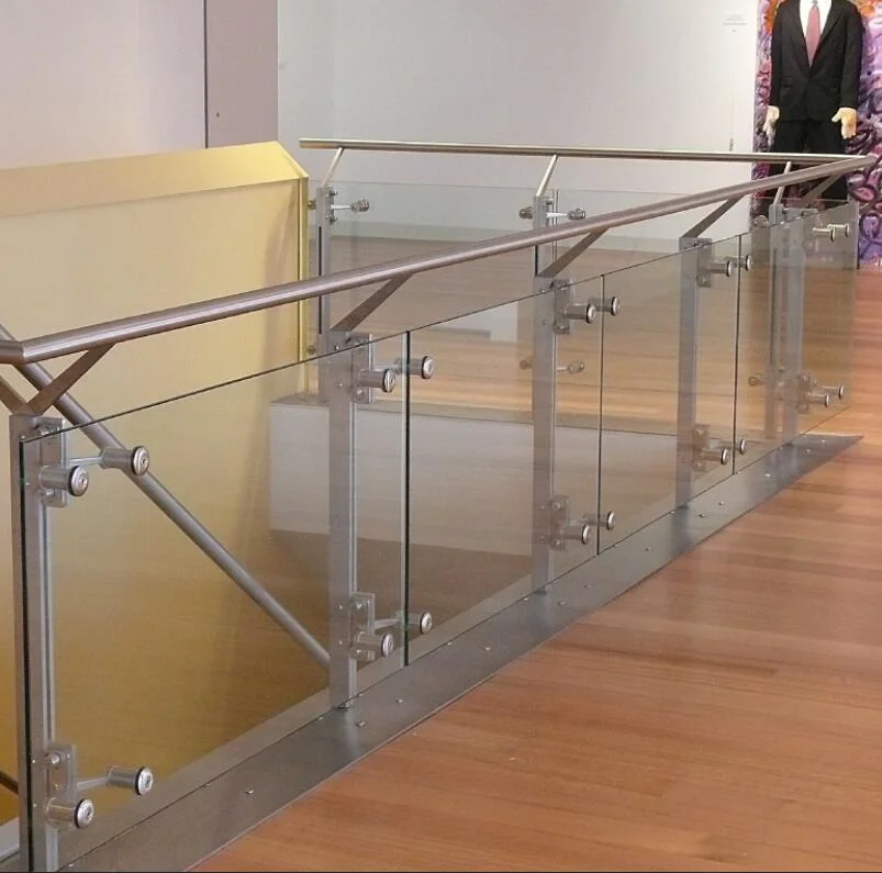 Commercial Tempered Glass Balustrade Balcony Stainless Steel Fence Design