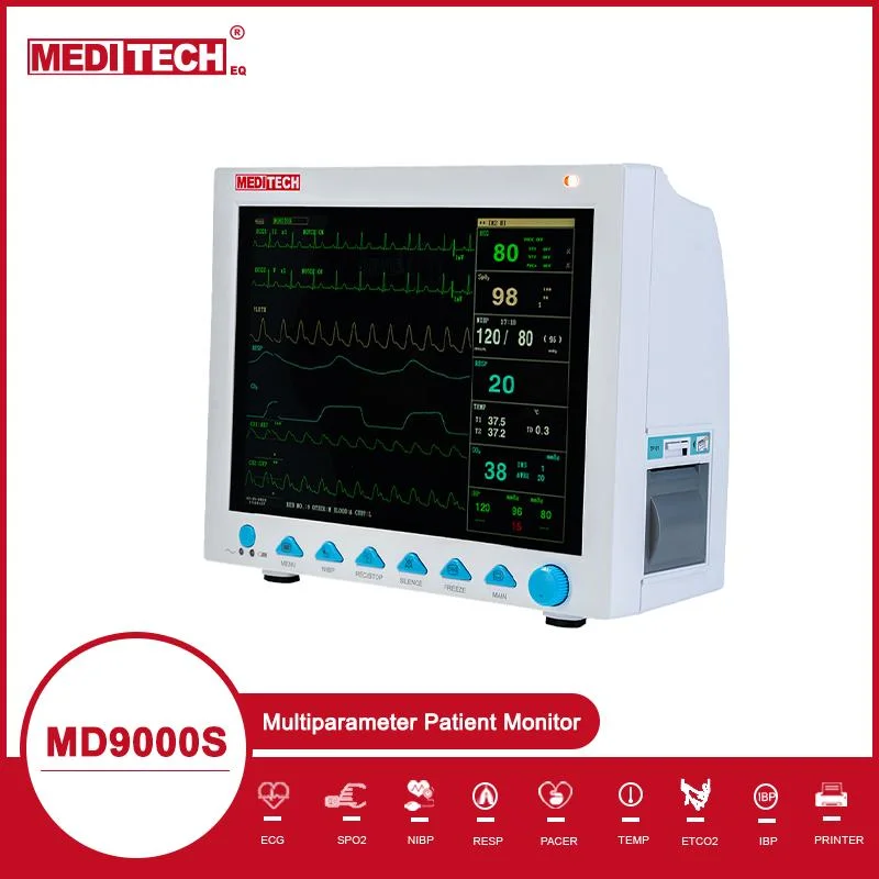 Máquina de Monitor de paciente de 12 pulgadas de múltiples parámetros Meditech