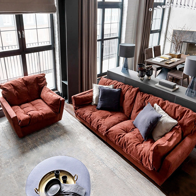 Living Room Modern Upholstered Single Seat Leisure Sofa Set Furniture