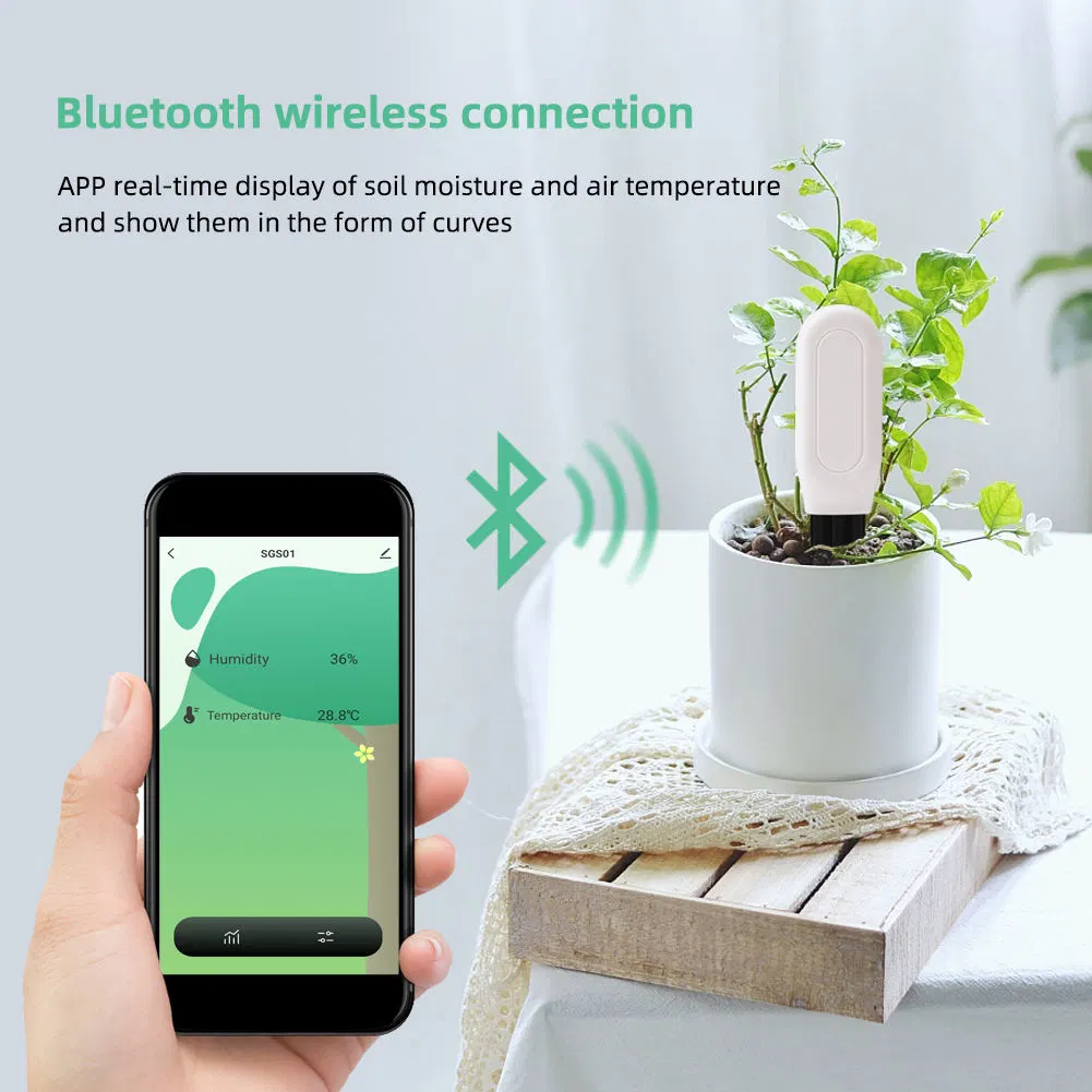 Bluetooth Bodentemperatur- und Feuchtigkeitsprüfer Bodentemperatur- und Feuchtemessgerät mit APP-Steuerung