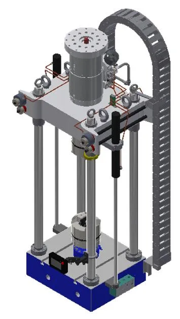 Sdz0010 ماكينة اختبار المطاط المركب الكهروهيدروليكي Servo Dynamic (الكلال) المادة