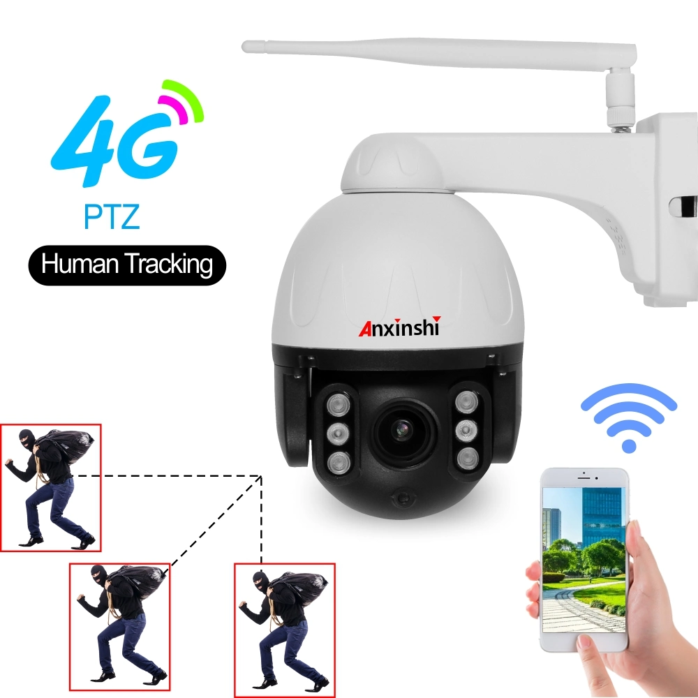 2/3/4G WiFi Version 2.0 MP Human Tracking Motion Detection IP66 Waterproof 3.6mm 60 Meter IR Distance Full Color Night Vision Security System WiFi PTZ Camera