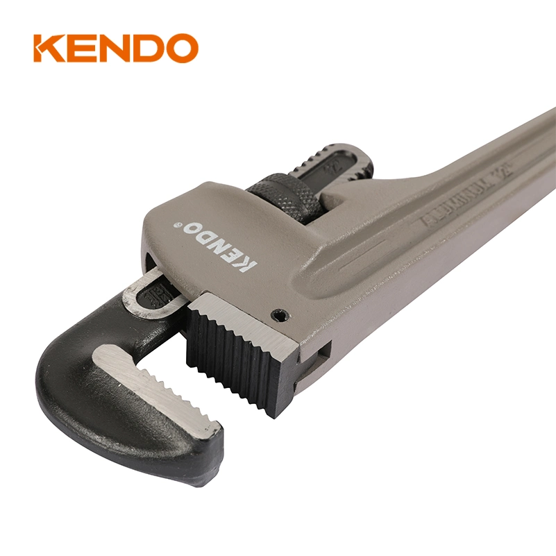 Kendo Pipe Wrench Self-Locking Wrench with a Spring Loaded Hook for Secure Pipe Gripping