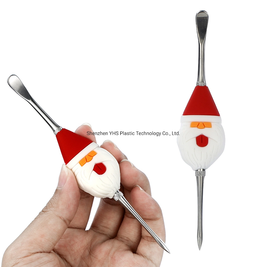 Santa Claus DAB Tool Christmas Holiday Smoking Accessories Cigarette Stainless Steel DAB Tool