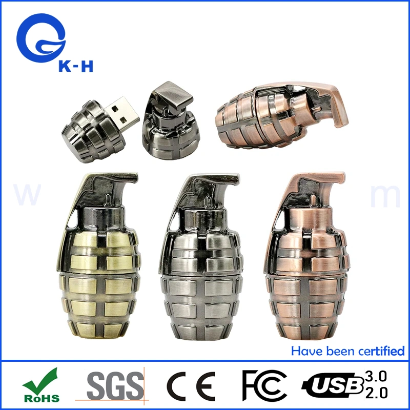 USB Metallic Hand Grenade USB Flash Memory Stick 16GB 32GB