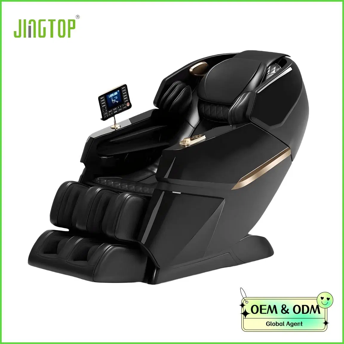 كرسي التدليك Jingtop 4D Luxury Full Body Airbag Heating SL Track Shiatsu Zero Gravity