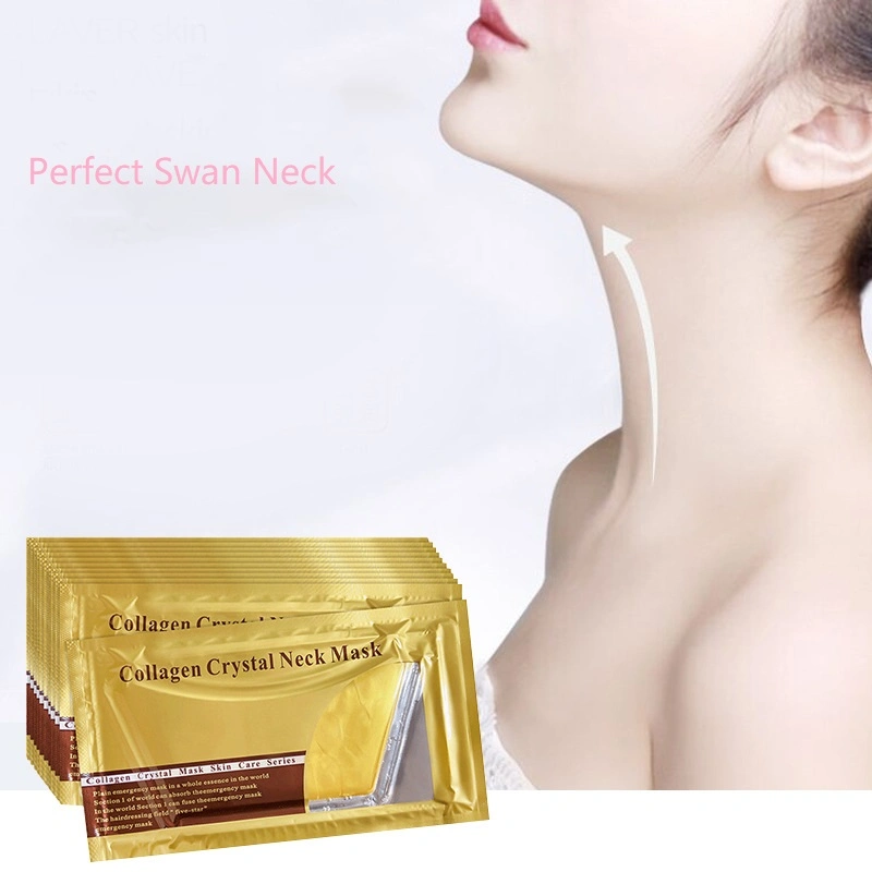 Hot Selling Repairing Neck Moisturing Golden Neck Mask 24K Collagen Crystal Patch