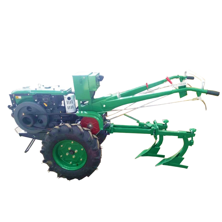 China Agriculture Mini Hand Tractor 18HP Two Wheel Walking Tractor to Zimbabwe Gana South Africa with Double Plough