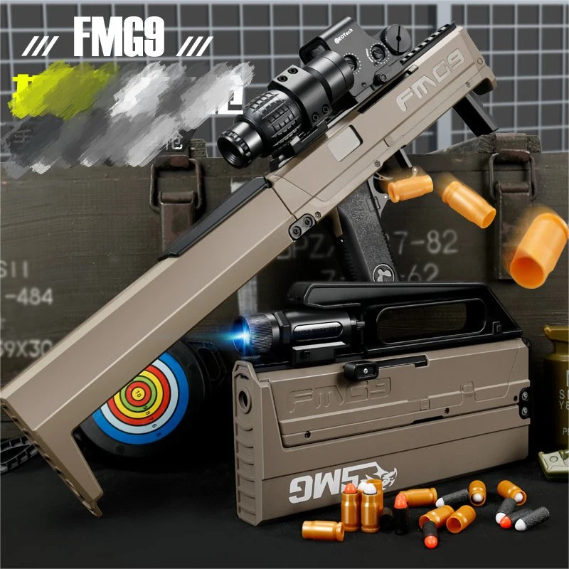 2023 Fmg9 pistolet extérieur pour enfants tir manuel pistolet cible doux Pistolet à jouets en mousse Bullet Blaster pour Garçon