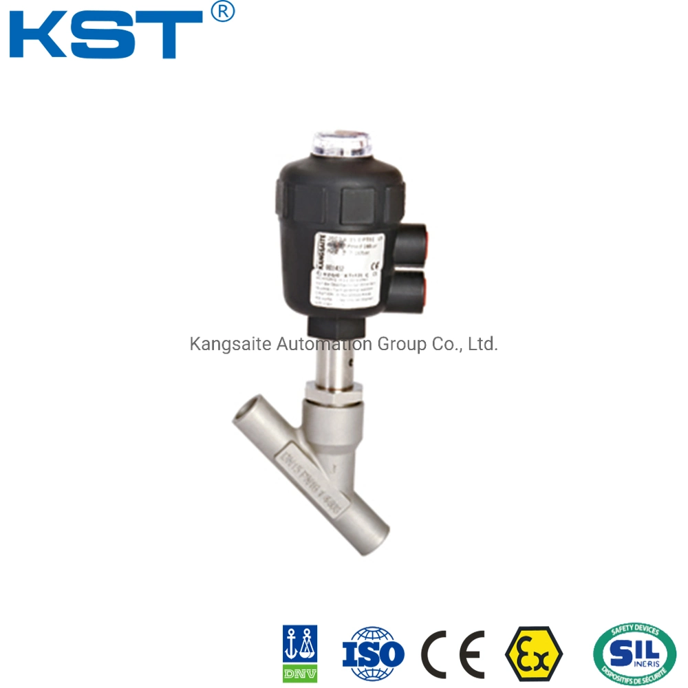 DN15-100 Stainless Steel Kt/OEM Globe Hose Pneumatic Angle Piston Valve