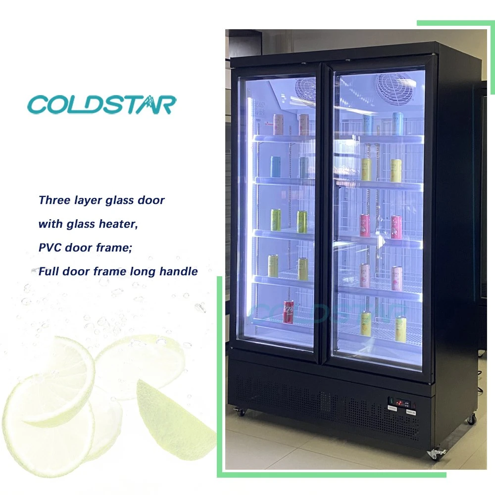 Refrigerator Commercial Direct Cooling Beverage Display Refrigerator Showcase