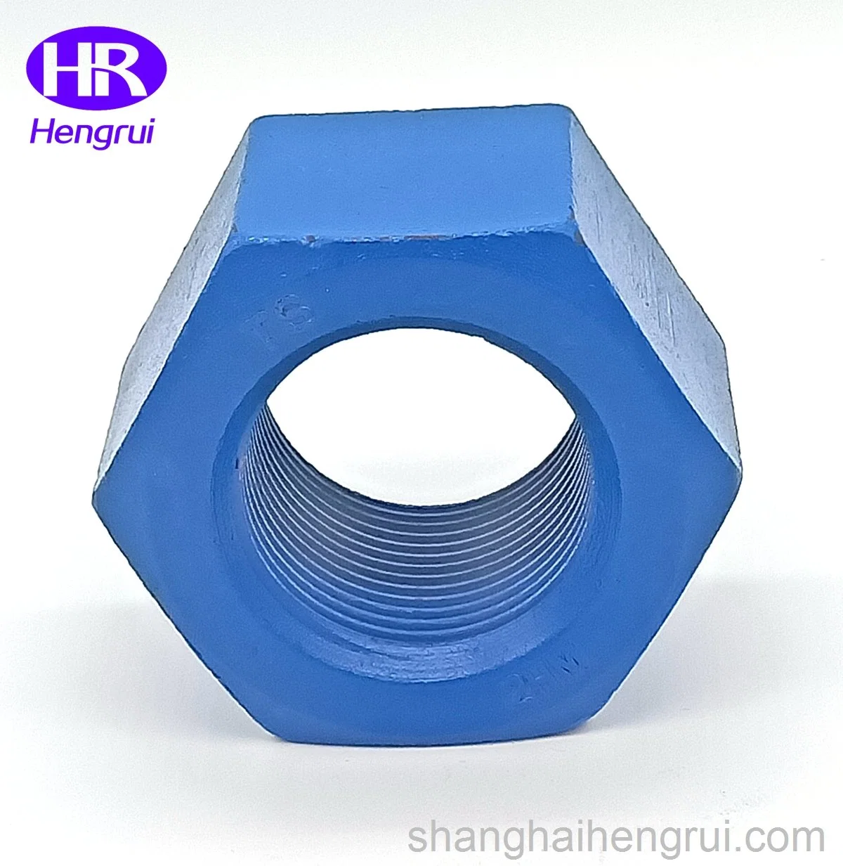 China Wholesale/Supplier Fasteners Blue PTFE Coated A194 2hm High Strength Hexagon Heavy Nut