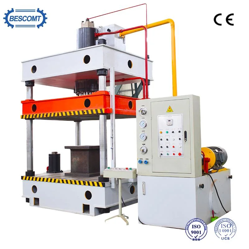 500t Four Columns Hydraulic Press Machine Cold Pressing Stainless Steel Tank Cover Head Making Machine