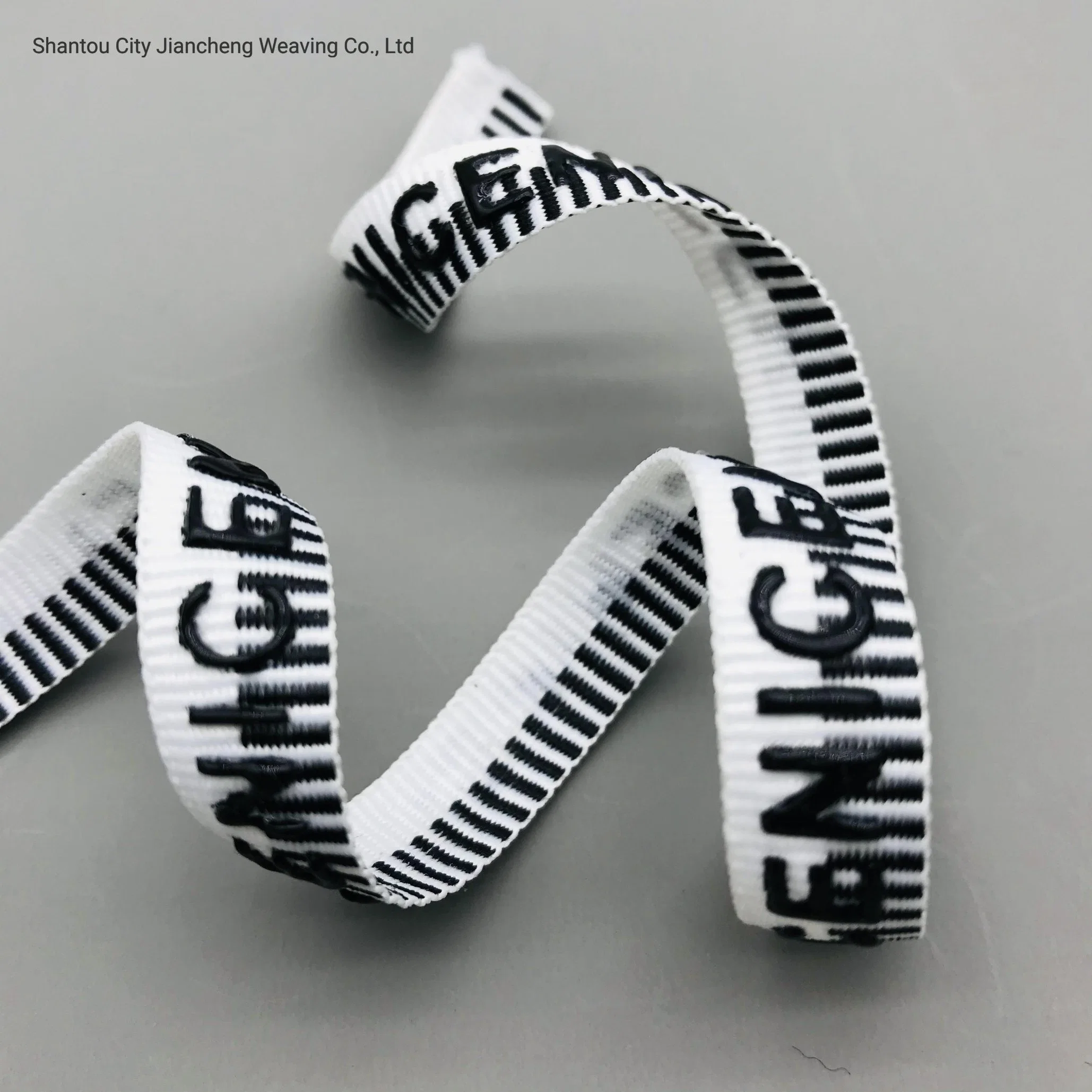 Custom Logo Nylon Anti Slip Silicone Gripper Elastic Webbing Printing Band