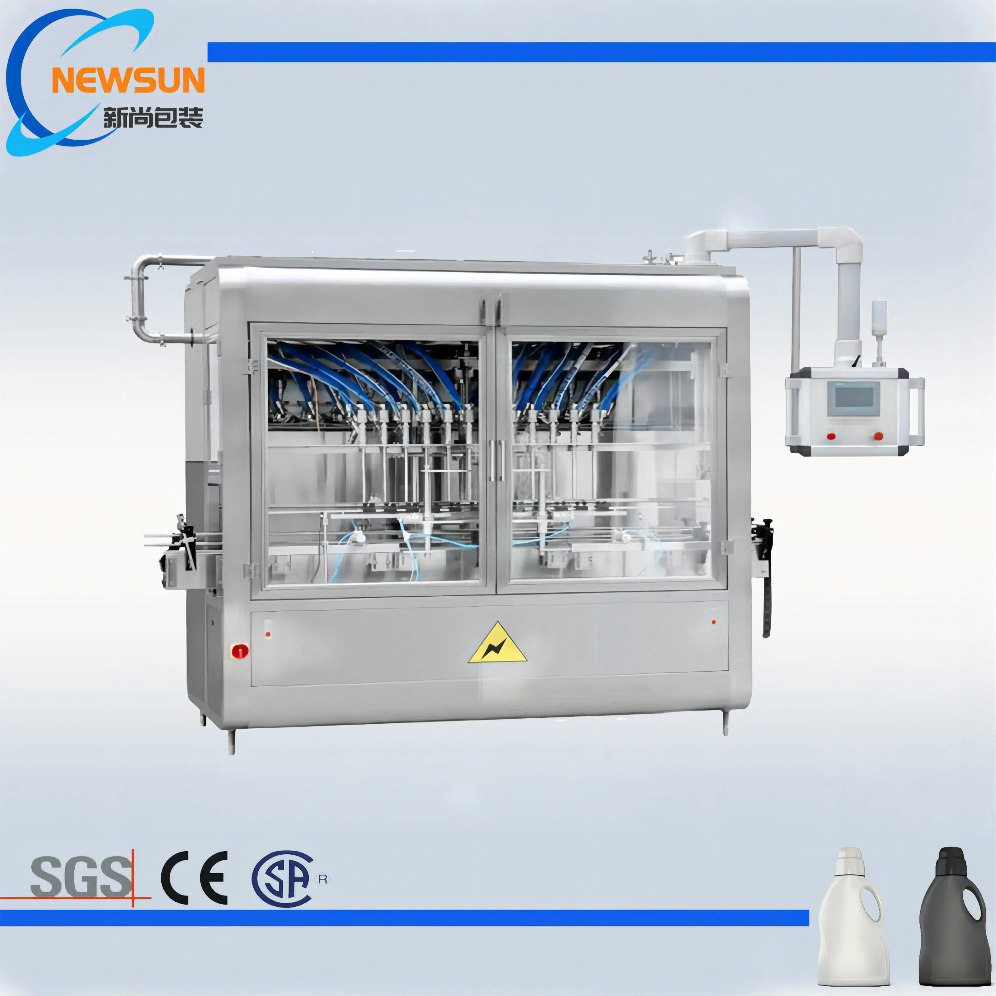 Automatic Glass Jar Filling Machine / Oil Bottling Machinery / Edible Oil Bottling Plant Machine for Complete Oil Filling Line