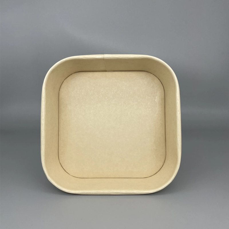 New Arrival PE/Biopbs/PLA Coating Bamboo Fiber Salad Bowl Noodle Paper Box Container