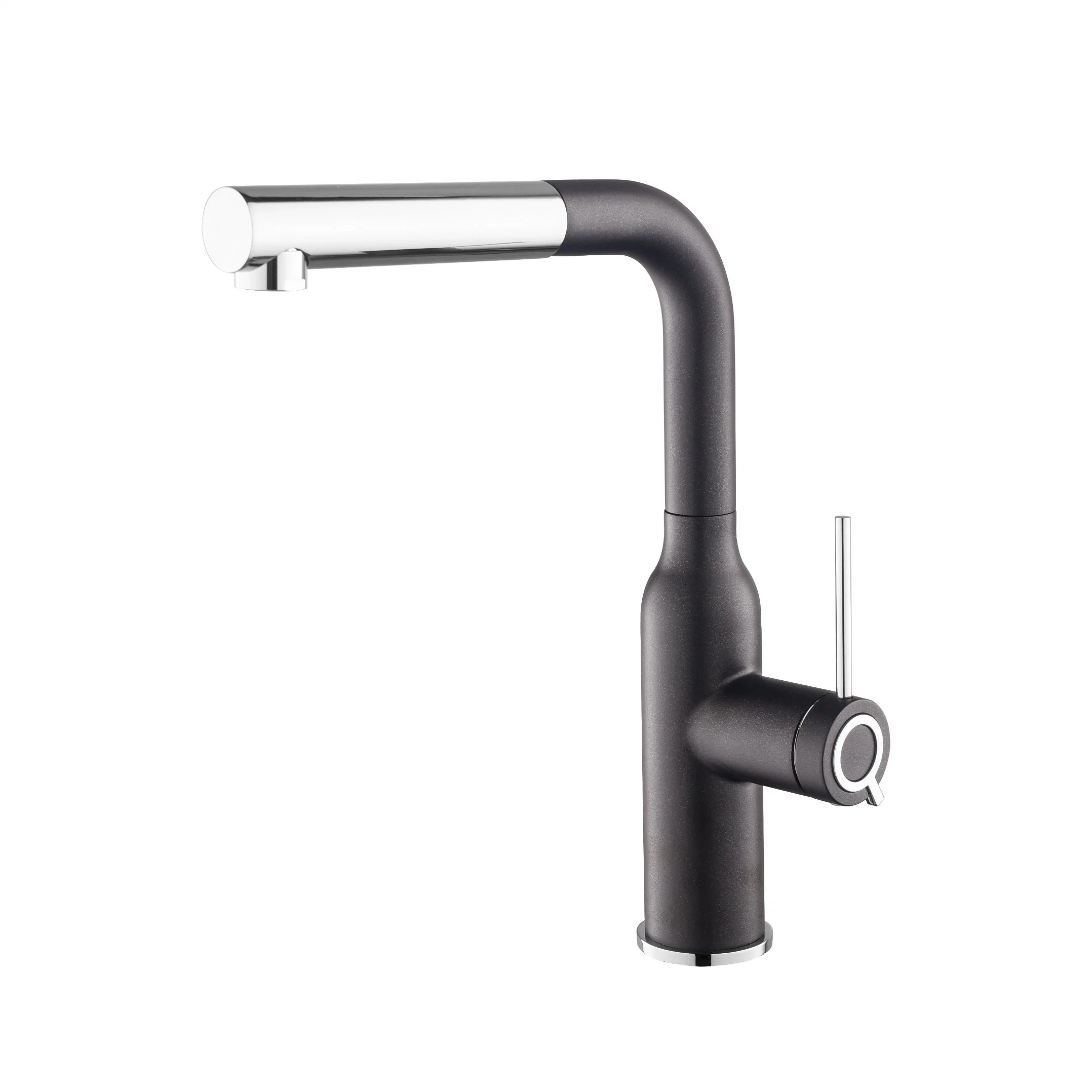 European High-End Quality Solid SUS Material Body Pull out Matt Black and Granite Kitchen Faucet