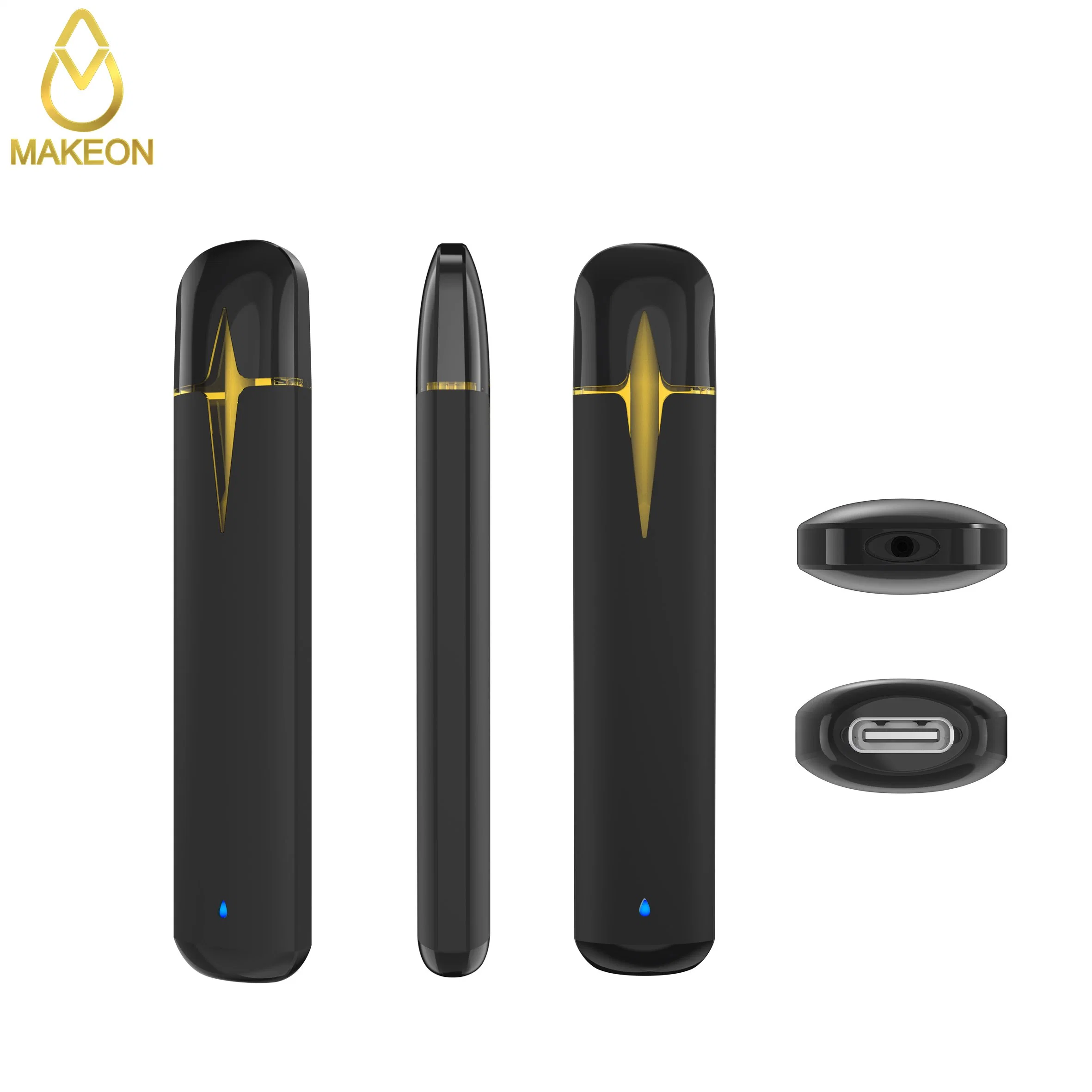 Makeon Cusotm Dx 2 Gram Rechargeable Disposable/Chargeable vape Vape Bar 2.0ml Thick Oil Tank Pod Cart Pen Support Customize Logo OEM Design