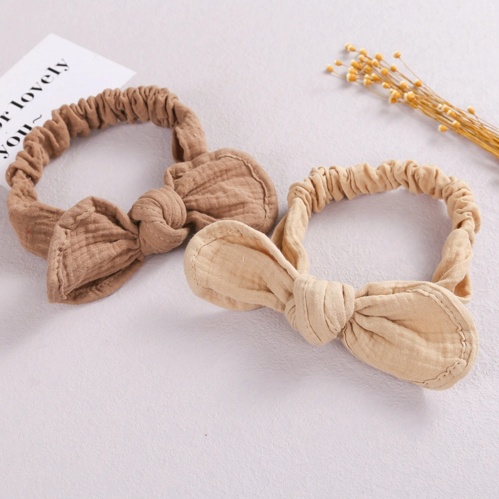 Children's Super Soft Comfortable Cotton Bow Hair Head Hair Accessories Headscarf Knitted Headband