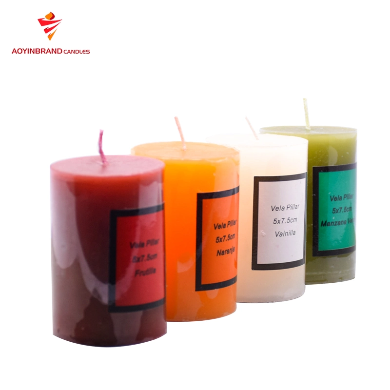 Wholesale/Supplier 5X5 Decorative White Pillar Candles for Home Decorations