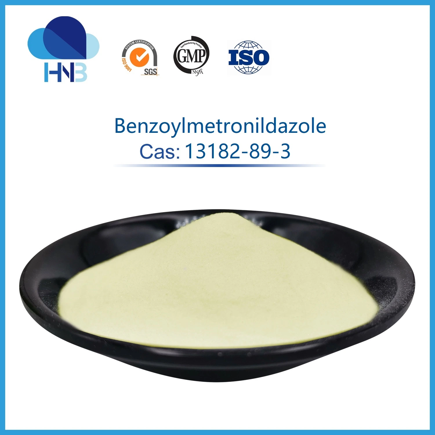 13182-89-3 ISO Antiparasitics Anti-Trichomonal Pharmaceutical Raw Powder USP/Ep 99% Benzoylmetronildazole