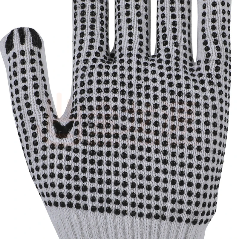 2023 New Single-Side PVC Dots Cotton Yarn Gloves Safety Work Gloves